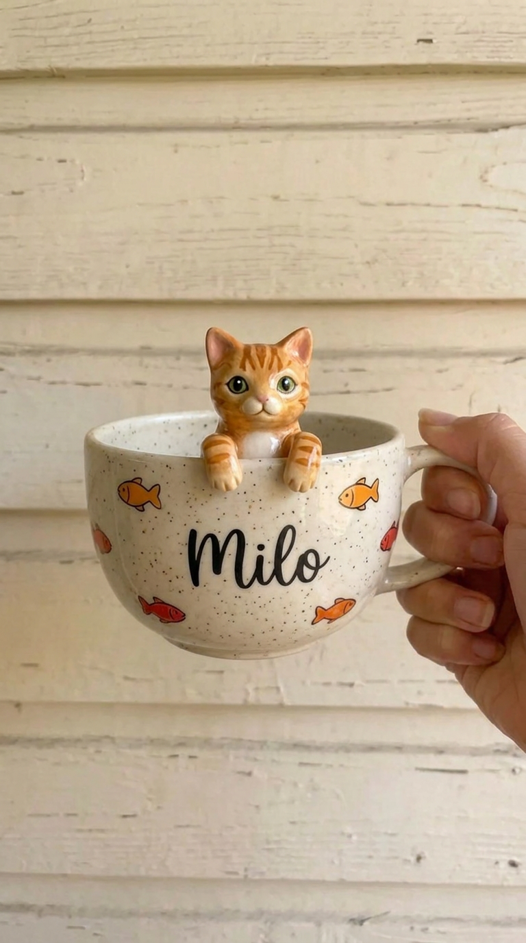 Blaires Pottery - Custom Cat Pet Mugs