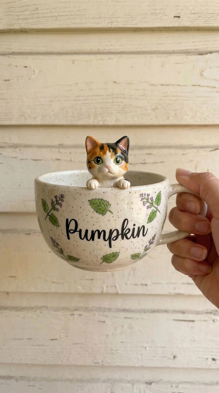 Blaires Pottery - Custom Cat Pet Mugs