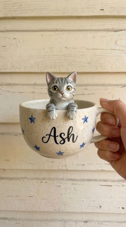 Blaires Pottery - Custom Cat Pet Mugs