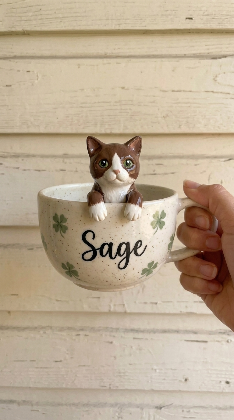 Blaires Pottery - Custom Cat Pet Mugs
