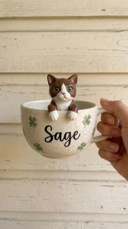 Blaires Pottery - Custom Cat Pet Mugs