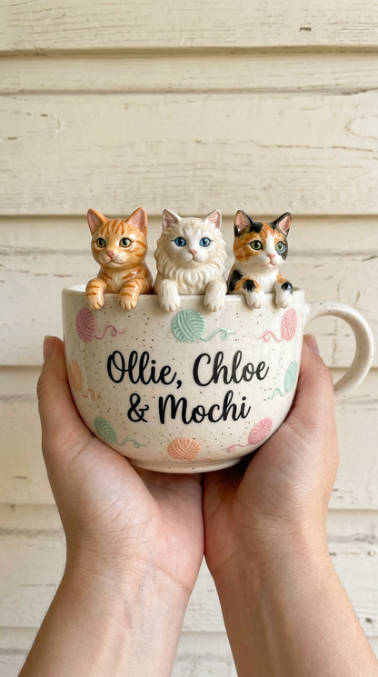 Blaires Pottery - Custom Cat Pet Mugs