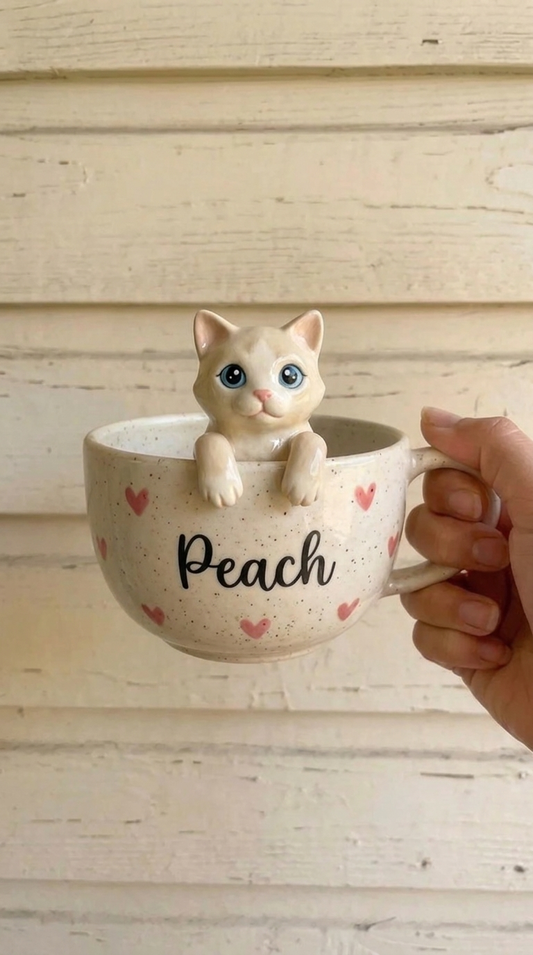 Blaires Pottery - Custom Cat Pet Mugs